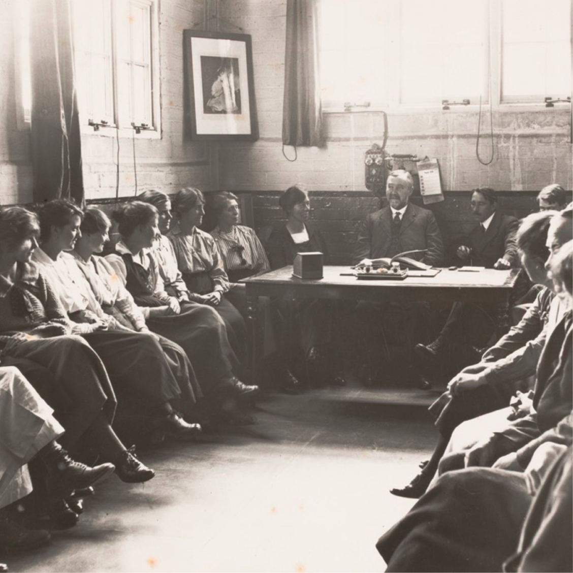 Old photo of Rowntree's union meeting