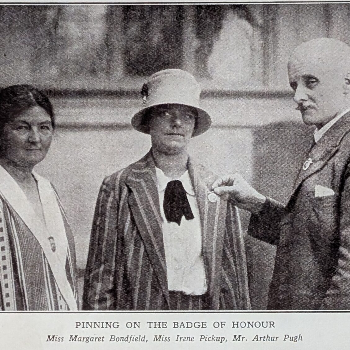 Irene Pickup receiving her award at the TUC Woman’s Conference 1926