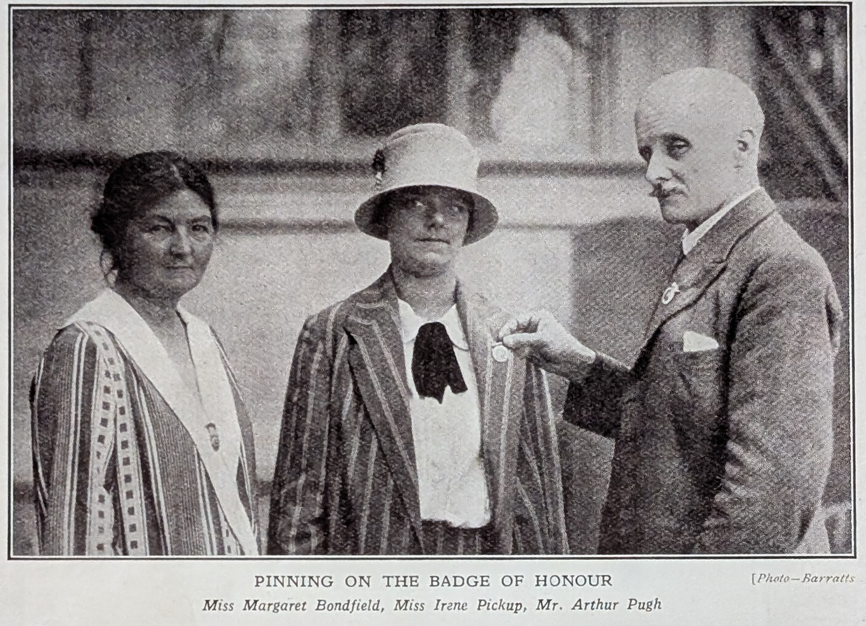 Irene Pickup receiving her award at the TUC Woman’s Conference 1926