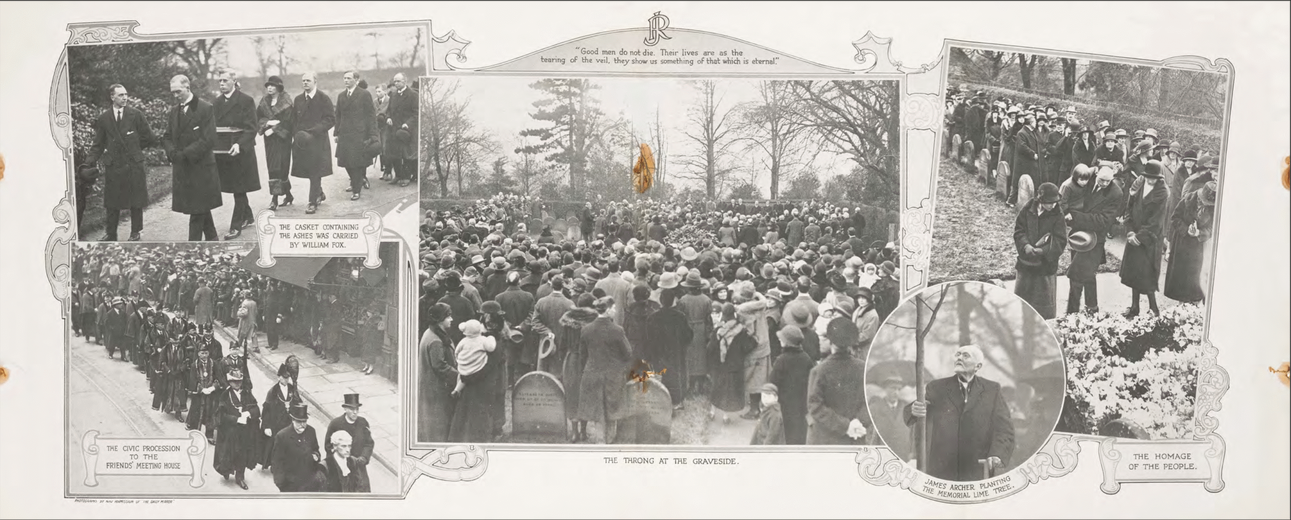 Fold-out pages of CWM memorial issue