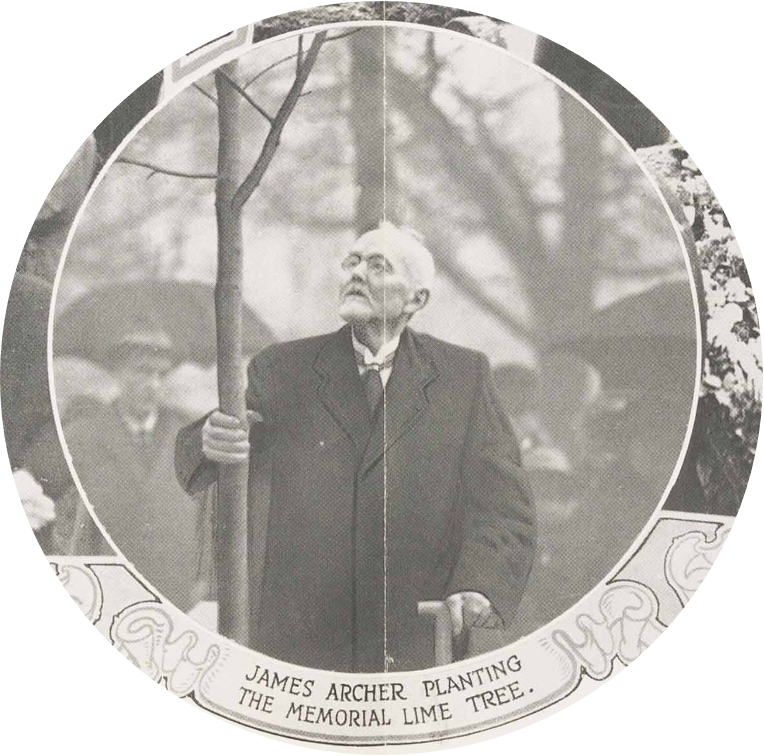 Archer planting the lime tree