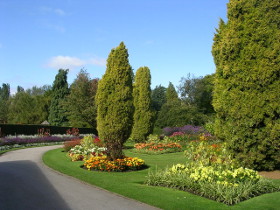 Homestead Park flowerbeds