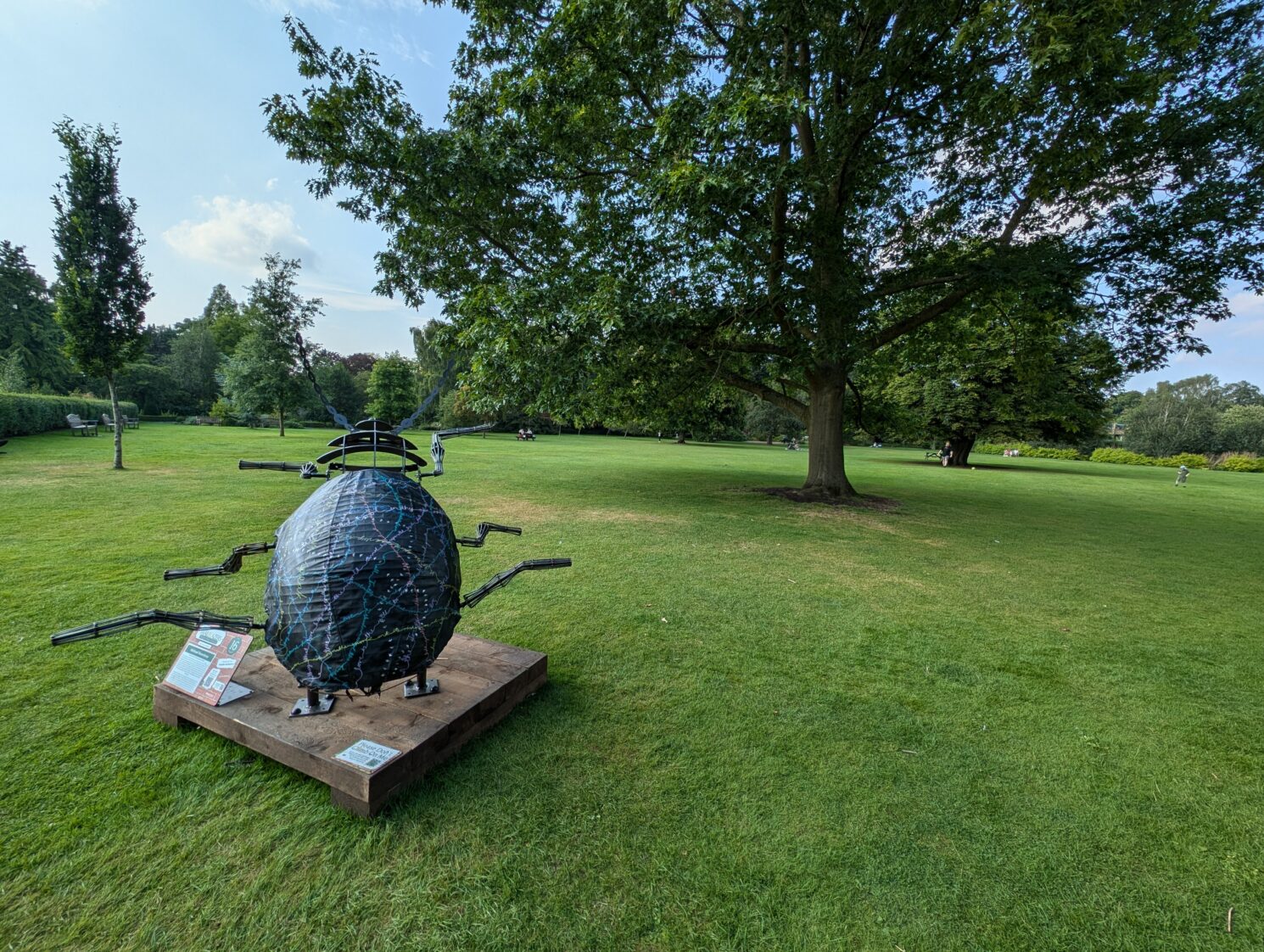 Tansy Beetle sculpture in Homestead Park